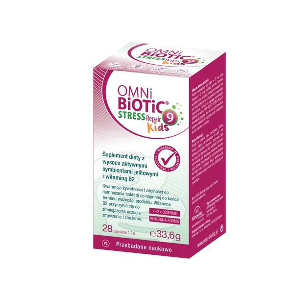 OMNi-BiOTiC STRESS Repair 9 Kids Probiotikum mit 9 Bakterienstämmen und Vitamin B2 – 28 Beutel à 1,2 g