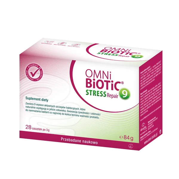 OMNi-BiOTiC STRESS Repair Probiotikum mit 9 Bakterienstämmen – 28 Beutel à 3 g für die Darmflora