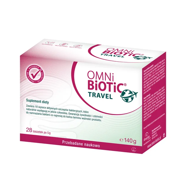 OMNi-BiOTiC® TRAVEL Probiotikum als Pulver in 28 Beuteln zur Unterstützung der Darmflora auf Reisen