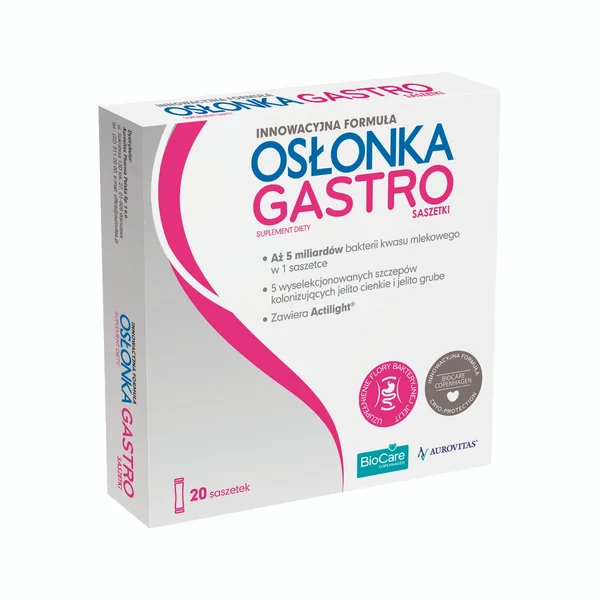 Osłonka Gastro 20 Beutel mit Probiotika und Vitamin C zur Unterstützung der Darmflora