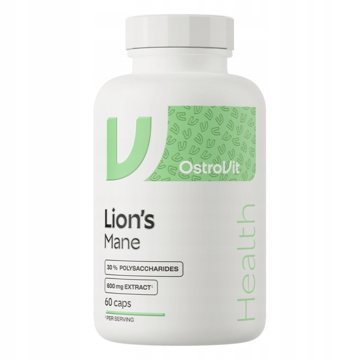 OstroVit Lion's Mane VEGE 600 mg – 60 vegane Kapseln mit Hericium-erinaceus-Extrakt.