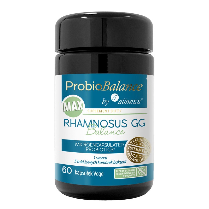 ProbioBalance Rhamnosus GG Max Probiotikum mit Lactobacillus rhamnosus GG und Fibregum™ Bio – 60 Hartkapseln.