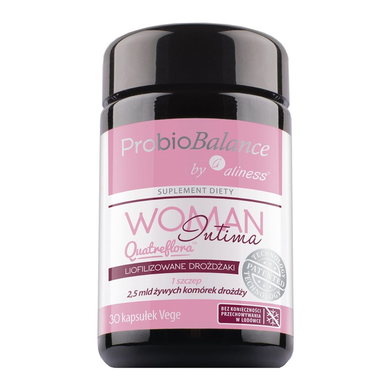 Aliness ProbioBalance Woman Intima Quatreflora™ 2,5 Milliarden KBE mit Fibregum™ – 30 Kapseln.