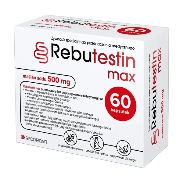 Rebutestin Max – 60 Kapseln mit 500 mg Natriumbutyrat pro Kapsel