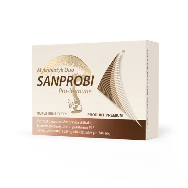 SANPROBI Pro-Immune mit Shiitake-Extrakt und Lactiplantibacillus plantarum PL3 – 40 Kapseln