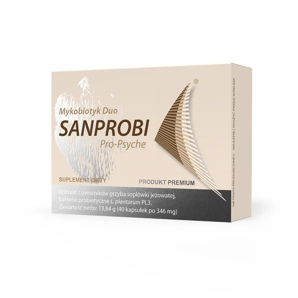 SANPROBI Pro-Psyche mit Hericium-Extrakt und Lactiplantibacillus plantarum PL3 – 40 Kapseln