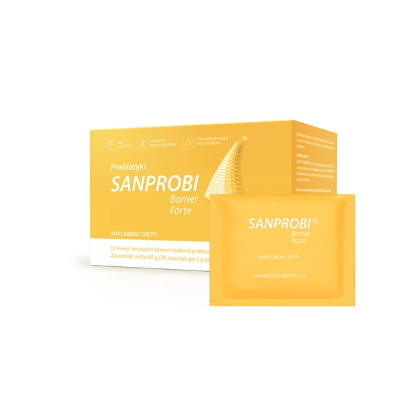 Sanprobi Barrier Forte 30 Beutel mit 9 probiotischen Bakterienstämmen zur Unterstützung der Darmflora