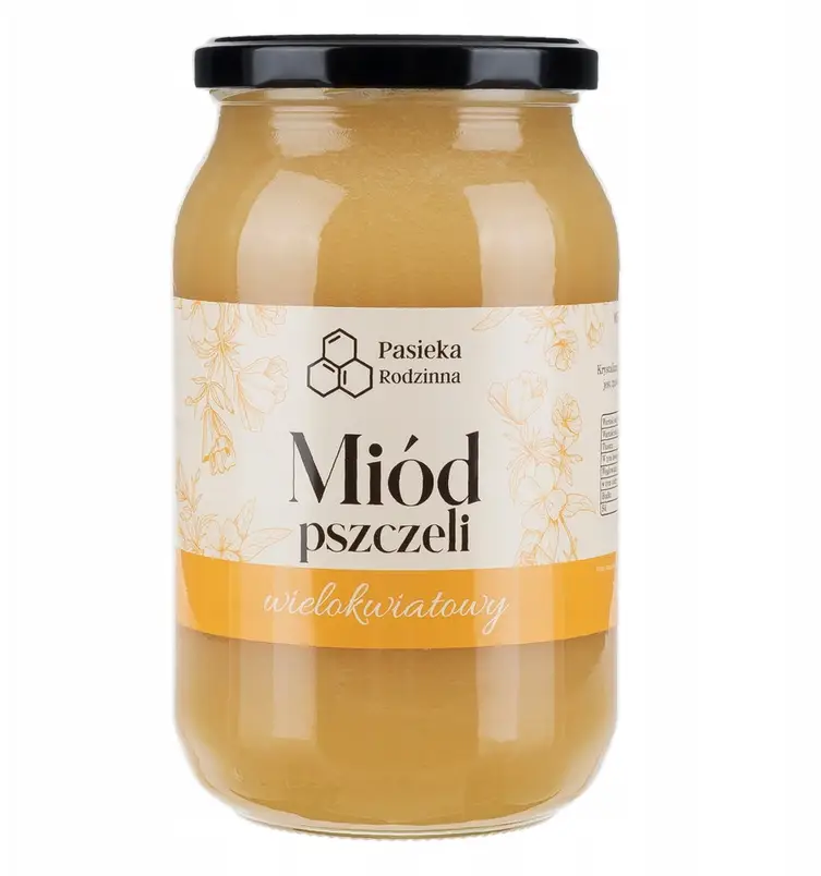 Polnischer Mehrblütenhonig aus Familienimkerei 1150 g – natürlicher Bienenhonig aus Polen, Ernte 2025.