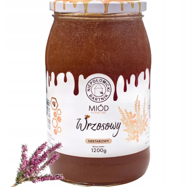 Echter Heide-Nektarhonig 1,2 kg – naturbelassener Premium-Honig aus der Imkerei mit kräftigem Heidearoma.