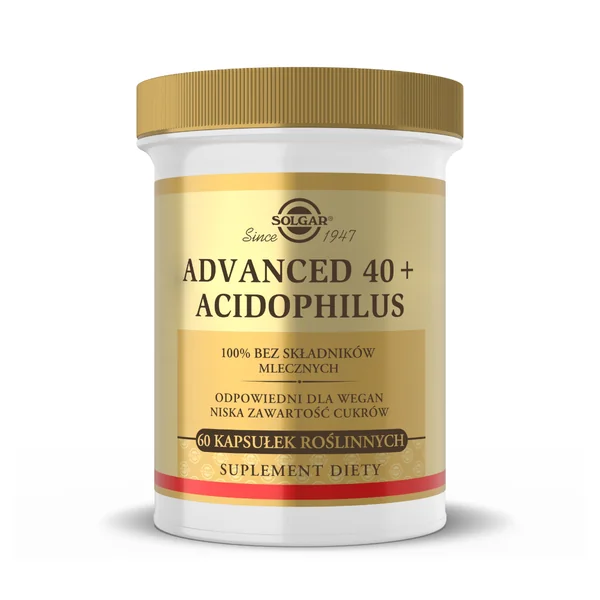 Solgar Advanced 40+ Acidophilus mit 5 probiotischen Bakterienstämmen – 60 pflanzliche Kapseln