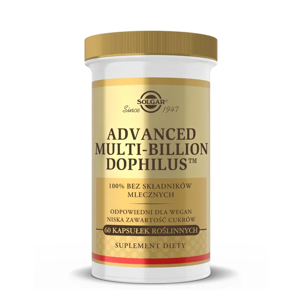 Solgar® Advanced Multi-Billion Dophilus® 60 pflanzliche Kapseln mit 4 probiotischen Bakterienstämmen für die Darmflora
