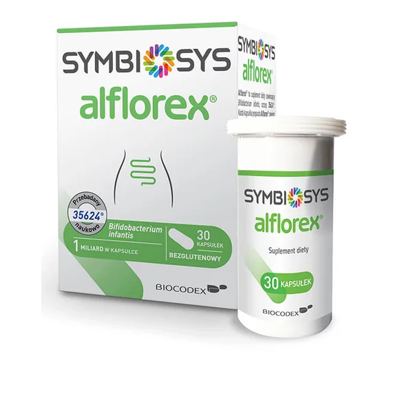Symbiosys Alflorex Probiotika mit Bifidobacterium infantis 35624 – 30 Kapseln für die Darmflora