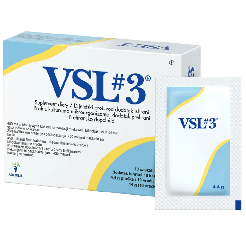 VSL#3 Probiotikum für Kinder ab 3 Jahren und Erwachsene – 10 Beutel à 4,4 g mit 450 Milliarden KBE