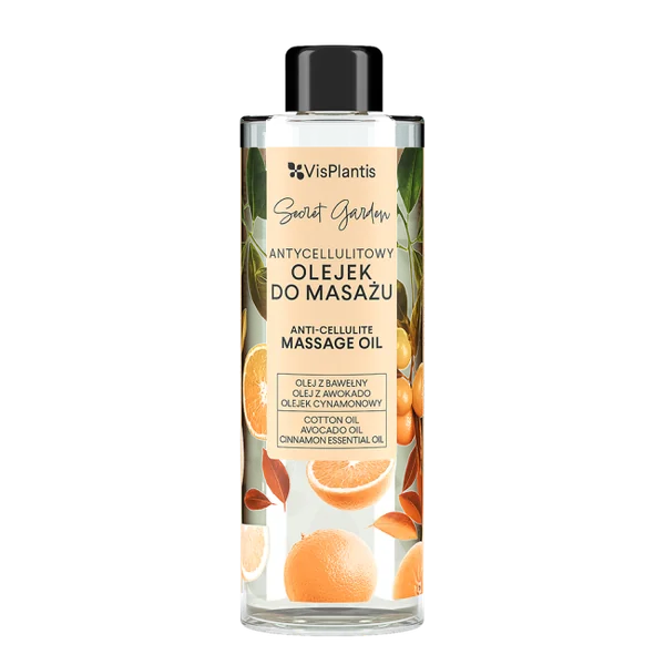 Vis Plantis Secret Garden Anti-Cellulite-Massageöl 200 ml mit Avocadoöl und Zimtöl