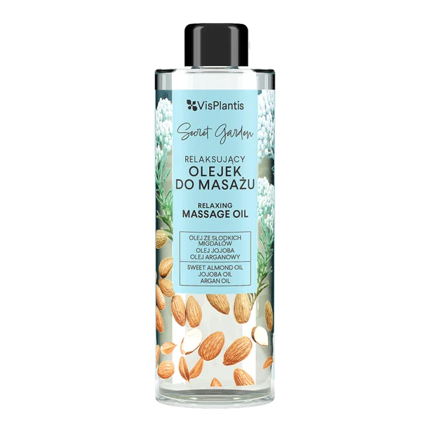 Vis Plantis Secret Garden Entspannendes Massageöl 200 ml mit Arganöl und Jojobaöl