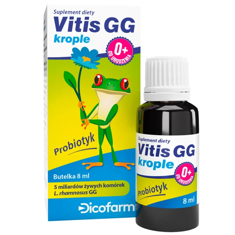 Vitis GG Tropfen mit Lactobacillus rhamnosus GG für Säuglinge ab Geburt, Kinder und Erwachsene – 8 ml