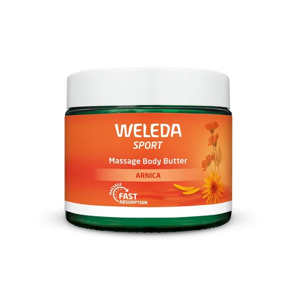 Weleda Sport Arnika-Massagebutter 150 ml mit Sheabutter und Arnikablütenextrakt