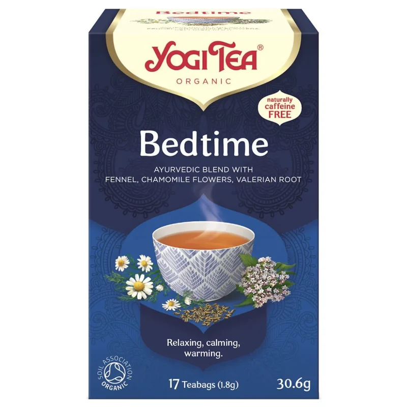 Yogi Tea Bedtime Bio Tee mit Melisse, Baldrian und Kamille – 17 Filterbeutel à 1,8 g.