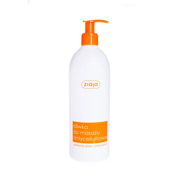 Ziaja Anti-Cellulite Massageöl 500 ml mit Ginkgo und Orangenöl für glatte und straffe Haut
