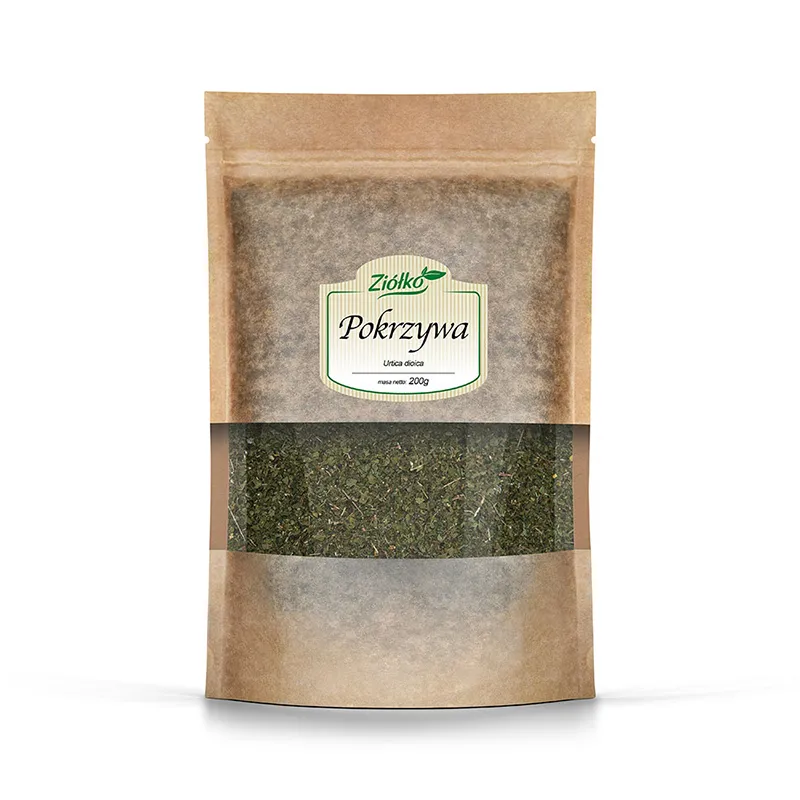 Ziółko Brennnesselkraut 200 g – 100 % getrocknete Brennnesselblätter für die Zubereitung eines aromatischen Kräutertees.