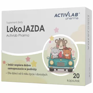 ActivLab Pharma LokoJazda mit Ingwer für Reisebeschwerden, 20 Kapseln