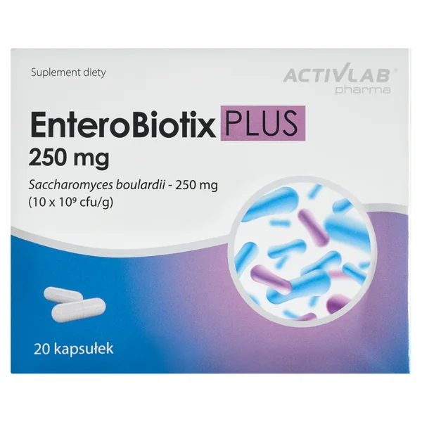 Activlab Pharma EnteroBiotix PLUS 250 mg 20 Kapseln mit Saccharomyces boulardii und Oligofructose