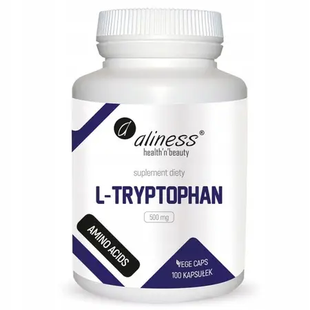 Aliness L-Tryptophan 500 mg – 100 vegane Kapseln mit reinem L-Tryptophan