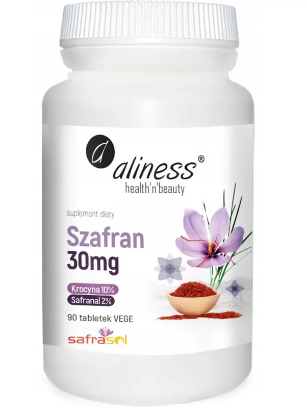 Aliness Safran 30 mg – 90 vegane Tabletten mit hochwertigem SafraSOL™-Safranextrakt