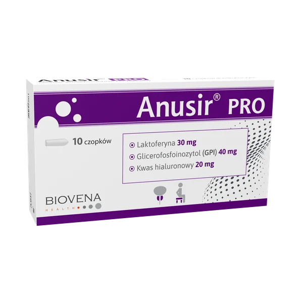 Anusir PRO 10 Rektalzäpfchen mit Hyaluronsäure, Lactoferrin und GPI für den Analbereich