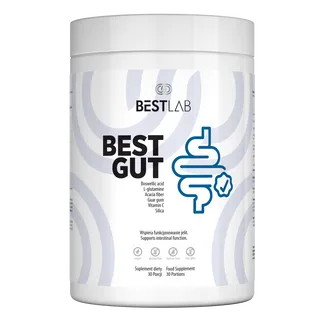 BestLab BestGut 300 g Pulver mit Akazienfaser, PHGG, L-Glutamin und Pflanzenextrakten