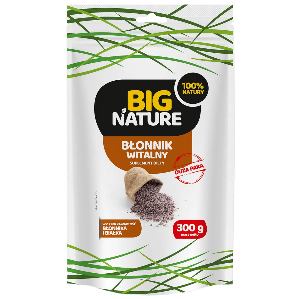 Big Nature Vital-Ballaststoffe 300 g mit 80 % Flohsamen und 20 % Flohsamenschalen