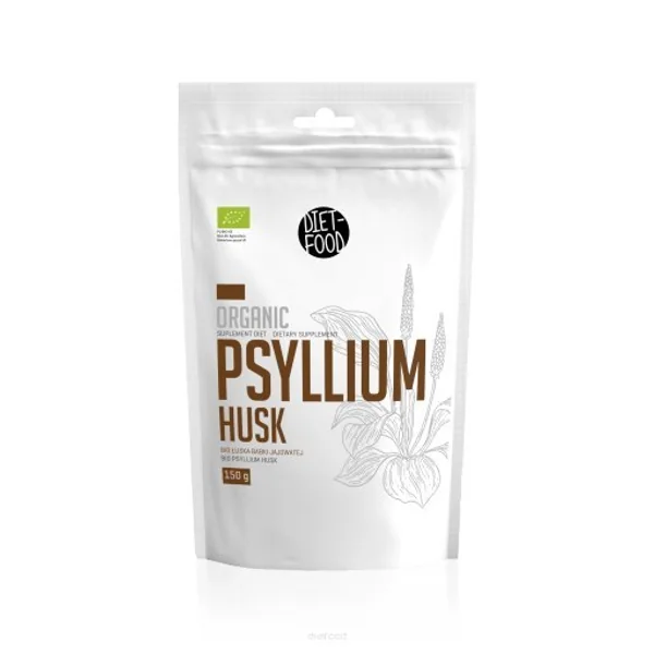 DIET-FOOD Psyllium BIO Flohsamenschalen 150 g aus 100 % natürlichen Bio-Flohsamenschalen