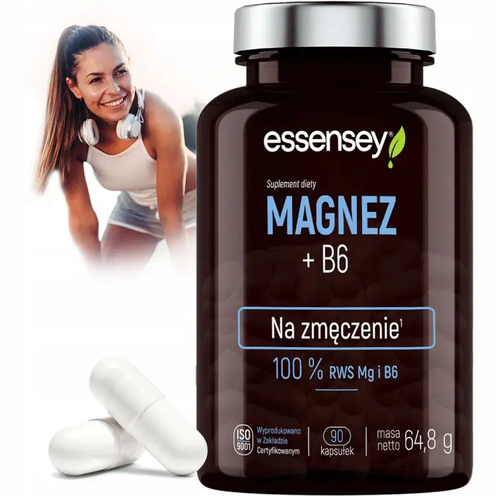 ESSENSEY Magnesium + Vitamin B6 – 90 Kapseln mit vier Magnesiumformen