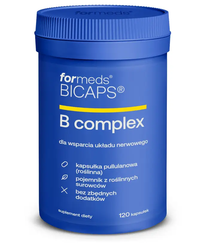ForMeds BICAPS B Complex – veganer Vitamin-B-Komplex mit aktiven B-Vitaminen in 120 Kapseln