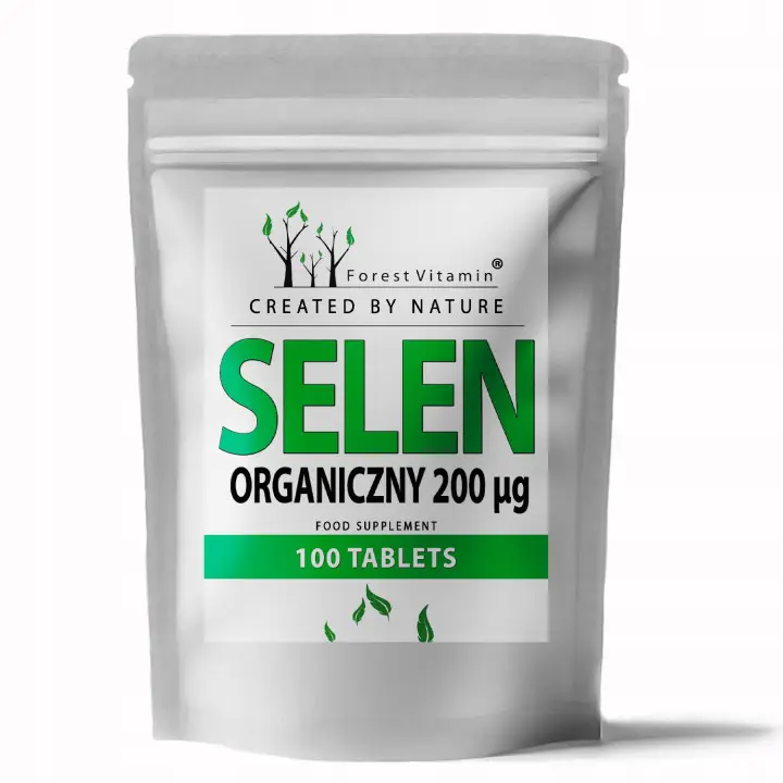 Forest Vitamin Organisches Selen 200 µg – 100 Tabletten mit L-Selenomethionin zur Unterstützung von Schilddrüse und Immunsystem