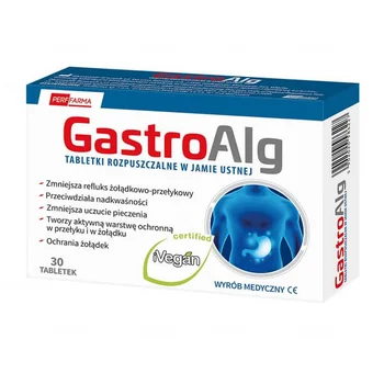 GastroAlg Lutschtabletten gegen Reflux und Sodbrennen – Medizinprodukt mit 30 Lutschtabletten.