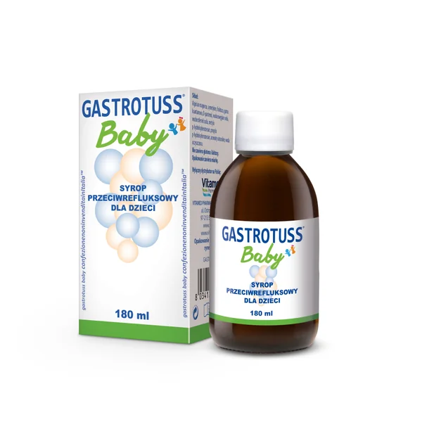 Gastrotuss Baby Sirup 180 ml – Medizinprodukt gegen Reflux für Säuglinge und Kinder.