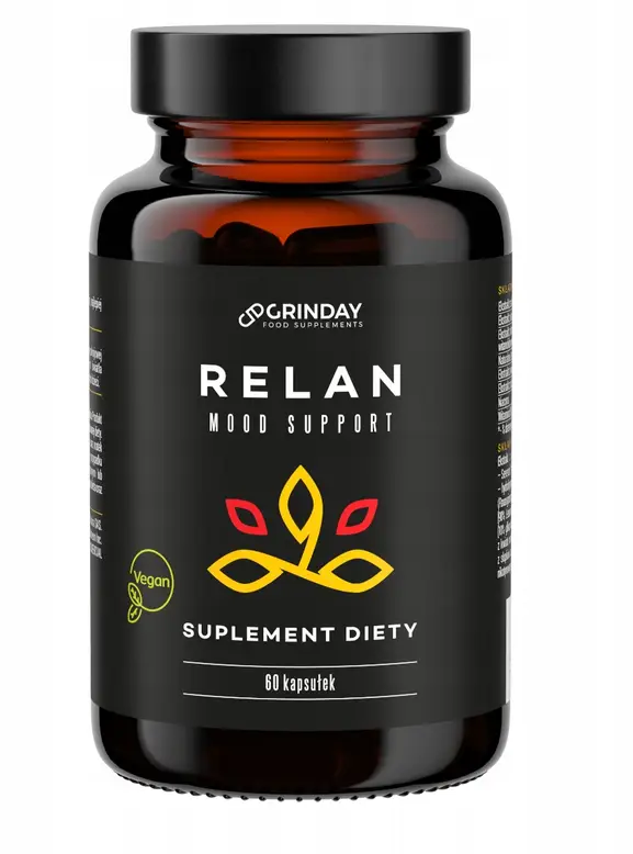 Grinday Relan – 60 Kapseln mit Sensoril® Ashwagandha, Serenzo™, Saffr'Activ® und Ginseng