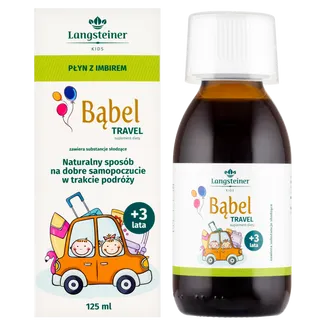 Langsteiner Bąbel Travel mit Ingwer für Kinder ab 3 Jahren, Zitronengeschmack, 125 ml