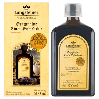 Langsteiner Original Schwedenkräuter 500 ml mit 14 Pflanzenextrakten