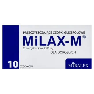 Milax-M 2500 mg Glycerin-Zäpfchen für Erwachsene, 10 Stück