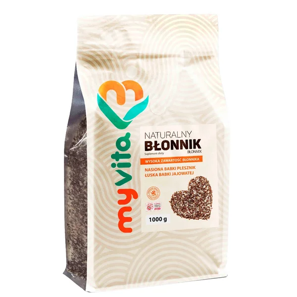 MyVita Vital-Ballaststoffe Pulver 1 kg mit 80 % Flohsamen und 20 % Flohsamenschalen