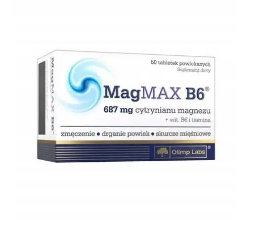 OLIMP MagMAX B6 – 50 Tabletten mit Magnesiumcitrat, Vitamin B6 und Vitamin B1