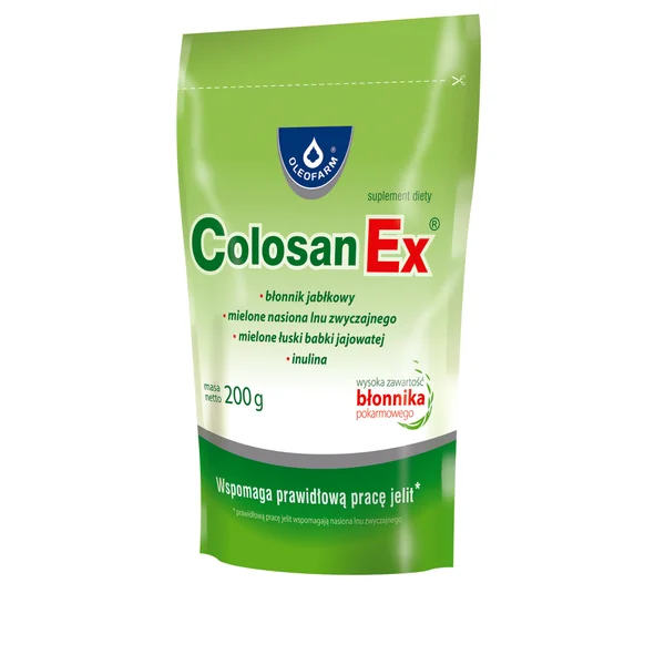 Oleofarm Colosan Ex 200 g mit Leinsamen, Flohsamenschalen, Inulin und Apfelballaststoffen