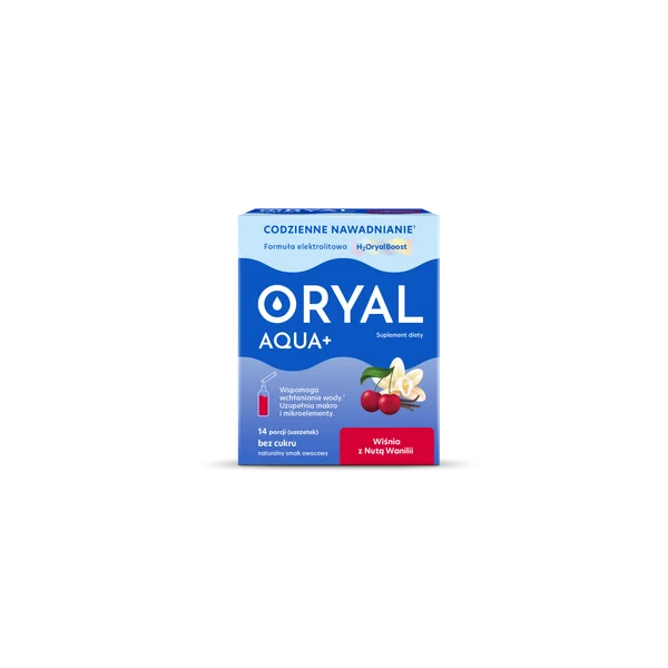 Oryal Aqua+ Kirsche mit einem Hauch Vanille 14 Beutel