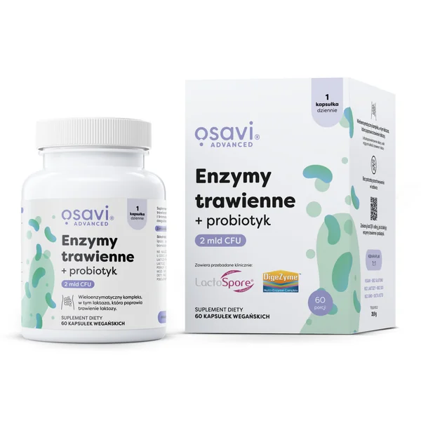 Osavi Verdauungsenzyme + Probiotikum, 60 vegane Kapseln mit DigeZyme und LactoSpore
