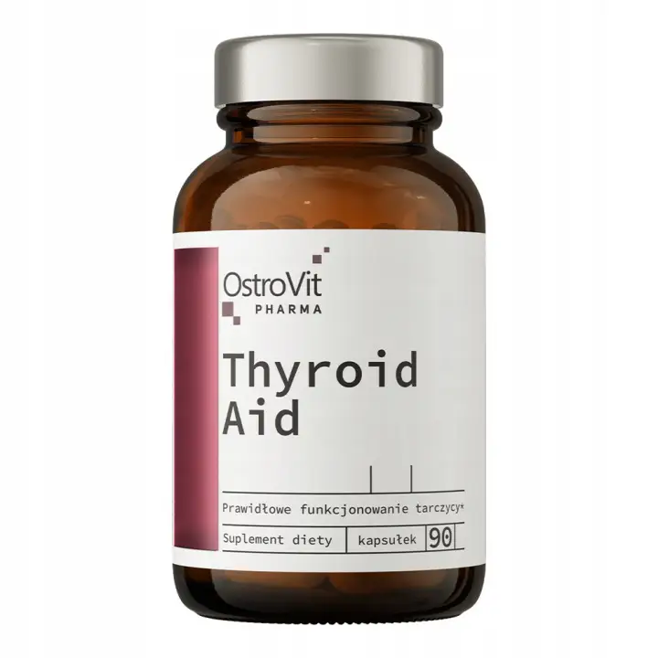 OstroVit Pharma Thyroid Aid 90 Kapseln – Komplex mit L-Tyrosin, Jod, Selen, Zink und Ashwagandha
