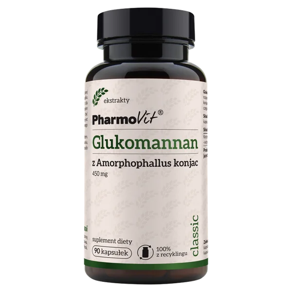 Pharmovit Glucomannan 90 Kapseln mit Ballaststoffen aus Konjak