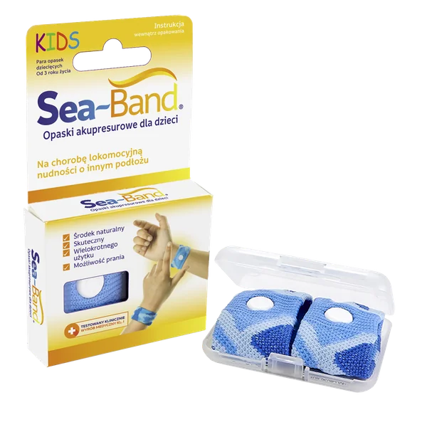 Sea-Band Akupressur-Armband gegen Übelkeit für Kinder, blau, 2 Stück