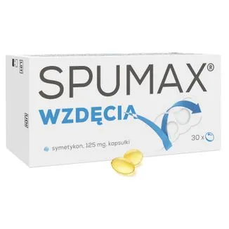Spumax Blähungen 125 mg 30 Kapseln mit Simeticon gegen Blähungen, Völlegefühl und gasbedingte Magen-Darm-Beschwerden